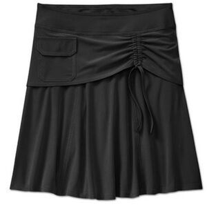 Athleta Black Wherever Skort Gorpcore Drawstring Pocket Hiking Summer Size 6